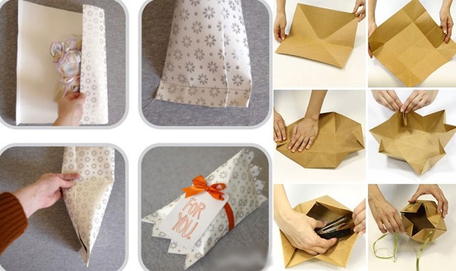 Как упаковать коробку в подарочную бумагу
