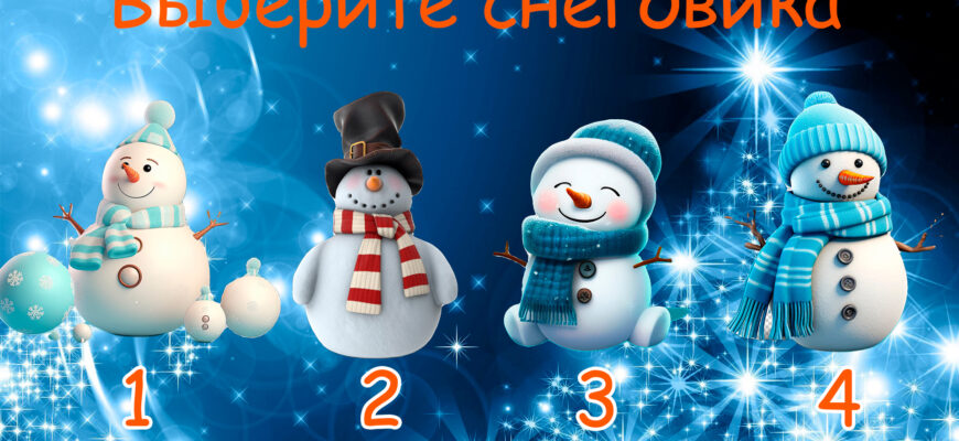Точный тест! Выберите снеговика и он подскажет ваши финансовые возможности на ближайшее время!