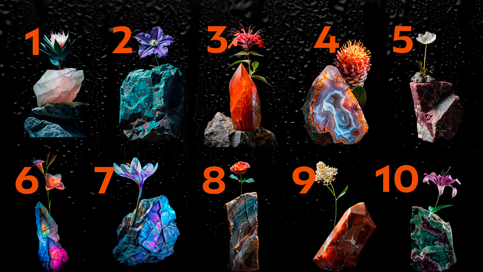 Тест! Узнайте какие у вас паранормальные способности! Выберите цветок с кристаллом!